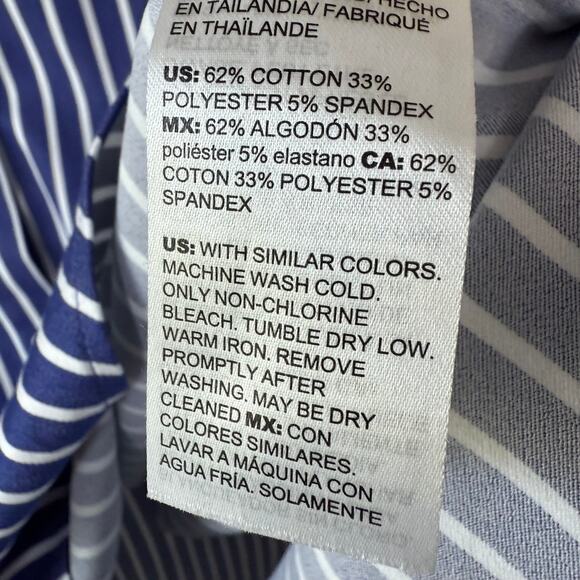 Chico’s Blue White Stripe Buttondown shirt size 20 Classic fit - Picture 5 of 8